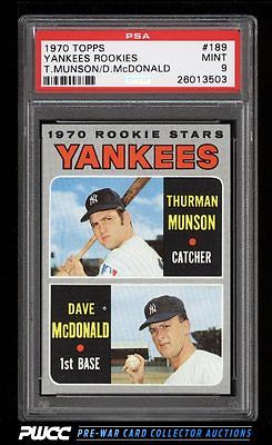 1970 Topps Thurman Munson ROOKIE RC 189 PSA 9 MINT PWCC