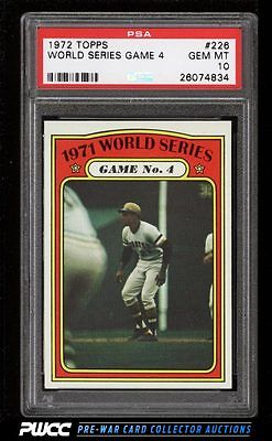 1972 Topps Roberto Clemente WORLD SERIES GAME 4 226 PSA 10 GEM MINT PWCC