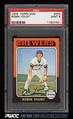 1975 Topps Mini Robin Yount ROOKIE RC 223 PSA 9 MINT PWCC