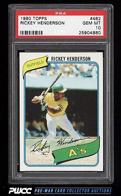 1980 Topps Rickey Henderson ROOKIE RC 482 PSA 10 GEM MINT PWCC