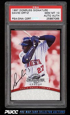 1997 Donruss Signature David Ortiz ROOKIE RC PSADNA AUTO PSA 10 GEM MT PWCC