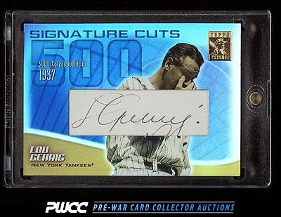 2002 Topps Tribute Signature Cuts Lou Gehrig AUTO SCLG PWCC