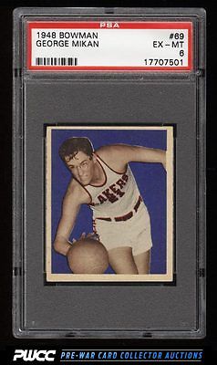 1948 Bowman Basketball George Mikan ROOKIE RC 69 PSA 6 EXMT PWCC