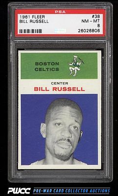 1961 Fleer Basketball Bill Russell 38 PSA 8 NMMT PWCC