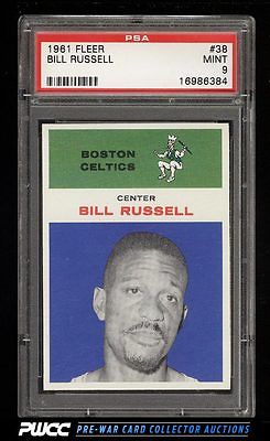 1961 Fleer Basketball Bill Russell 38 PSA 9 MINT PWCC