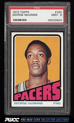 1972 Topps Basketball George McGinnis ROOKIE RC 183 PSA 9 MINT PWCC