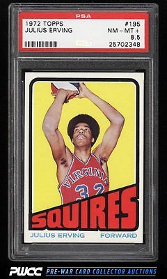 1972 Topps Basketball Julius Erving ROOKIE RC 195 PSA 85 NMMT PWCC