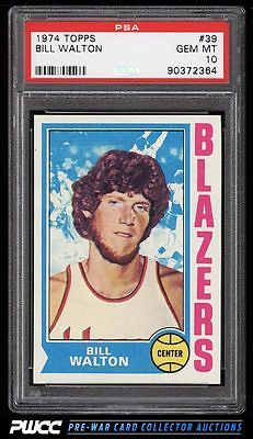 1974 Topps Basketball Bill Walton ROOKIE RC 39 PSA 10 GEM MINT PWCC