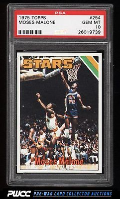 1975 Topps Basketball Moses Malone ROOKIE RC 254 PSA 10 GEM MINT PWCC