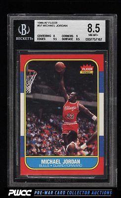 1986 Fleer Basketball Michael Jordan ROOKIE RC 57 BGS 85 NMMT PWCC