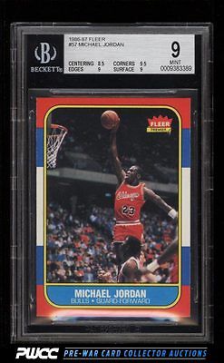 1986 Fleer Basketball Michael Jordan ROOKIE RC 57 BGS 9 MINT PWCC