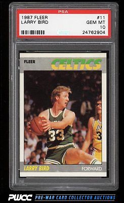 1987 Fleer Basketball Larry Bird 11 PSA 10 GEM MINT PWCC