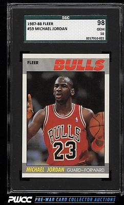 1987 Fleer Basketball Michael Jordan 59 SGC 1098 GEM PWCC