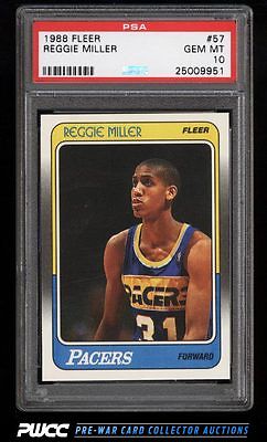 1988 Fleer Basketball Reggie Miller ROOKIE RC 57 PSA 10 GEM MINT PWCC