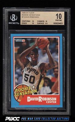 1990 Fleer Sensations David Robinson ROOKIE RC 1 BGS 10 PRISTINE PWCC