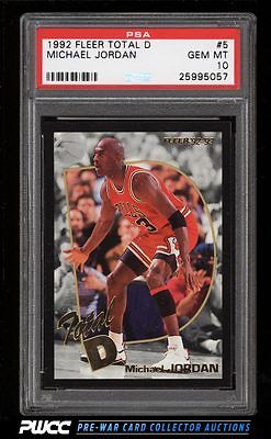 1992 Fleer Total D Michael Jordan 5 PSA 10 GEM MINT PWCC