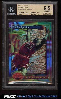 1993 Finest Refractors Michael Jordan 1 BGS 95 GEM MINT PWCC