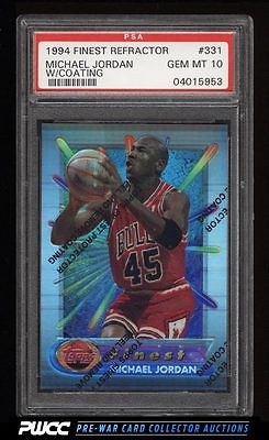 1994 Finest Refractor w Coating Michael Jordan 331 PSA 10 GEM MINT PWCC