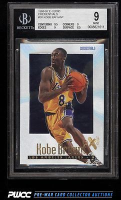 1996 Skybox EX2000 Credentials Kobe Bryant ROOKIE RC 499 30 BGS 9 MINT PWCC