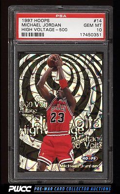 1997 Hoops High Voltage 500 Michael Jordan 500 14 PSA 10 GEM MINT PWCC