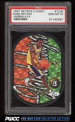 1997 Skybox EX2001 Jambalaya Kobe Bryant 12 PSA 10 GEM MINT PWCC