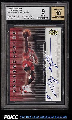 1999 Upper Deck Ionix Authentics Michael Jordan AUTO 23 BGS 9 MINT PWCC