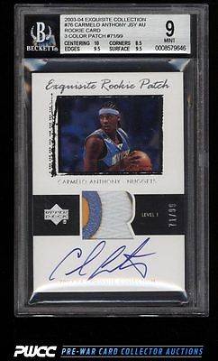 200304 Exquisite Collection Carmelo Anthony ROOKIE AUTO PATCH 99 BGS 9 PWCC