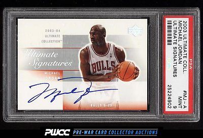 2003 Ultimate Collection Michael Jordan AUTO MJA PSA 9 MINT PWCC