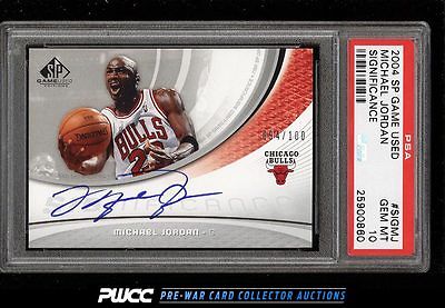 2004 SP Game Used Significance Michael Jordan AUTO 100 PSA 10 GEM MINT PWCC