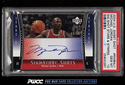 2004 UD Sweet Shot Stars  Stripes Michael Jordan AUTO 10 PSA 10 GEM MT PWCC