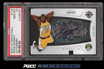 2007 Ultimate Collection Kevin Durant ROOKIE RC AUTO 150 PSA 10 GEM MINT PWCC