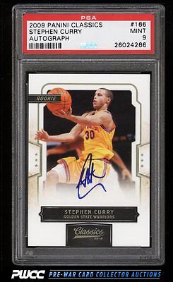 2009 Panini Classics Stephen Curry ROOKIE RC AUTO 499 166 PSA 9 MINT PWCC