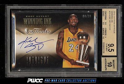 2013 Panini Intrigue Winning Ink Kobe Bryant AUTO JSY  820 BGS 95 GEM PWCC