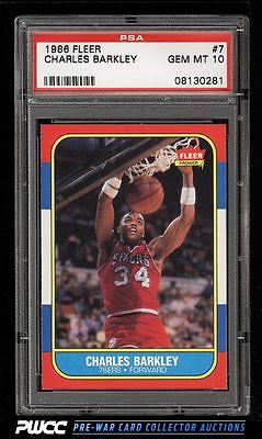 1986 Fleer Basketball SETBREAK Charles Barkley ROOKIE RC 7 PSA 10 GEM MT PWCC