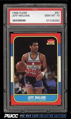 1986 Fleer Basketball SETBREAK Jeff Malone 67 PSA 10 GEM MINT PWCC