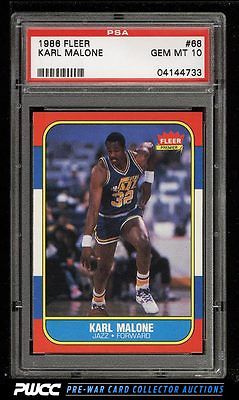 1986 Fleer Basketball SETBREAK Karl Malone ROOKIE RC 68 PSA 10 GEM MINT PWCC