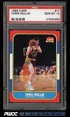 1986 Fleer Basketball SETBREAK Chris Mullin ROOKIE RC 77 PSA 10 GEM MINT PWCC