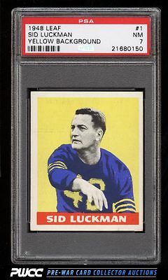 1948 Leaf Football Sid Luckman ROOKIE RC 1 PSA 7 NRMT PWCC