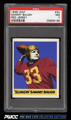 1948 Leaf Football Sammy Baugh ROOKIE RC 34 PSA 7 NRMT PWCC