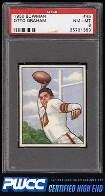 1950 Bowman Football Otto Graham ROOKIE RC 45 PSA 8 NMMT PWCCHE