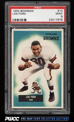 1955 Bowman Football Len Ford ROOKIE RC 14 PSA 9 MINT PWCC