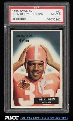 1955 Bowman Football John Henry Johnson ROOKIE RC 42 PSA 9 MINT PWCC