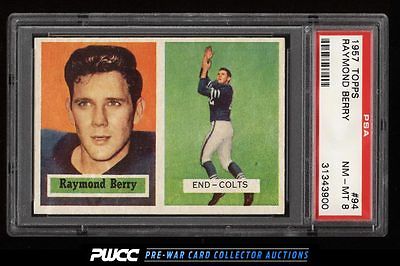 1957 Topps Football Raymond Berry ROOKIE RC 94 PSA 8 NMMT PWCC