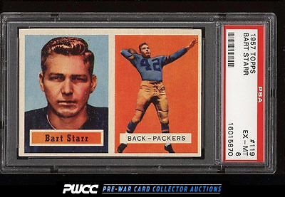 1957 Topps Football Bart Starr ROOKIE RC 119 PSA 6 EXMT PWCC