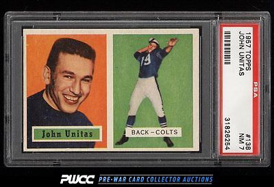 1957 Topps Football Johnny Unitas ROOKIE RC 138 PSA 7 NRMT PWCC