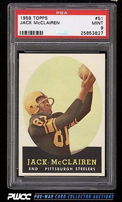 1958 Topps Football Jack McClairen 51 PSA 9 MINT PWCC