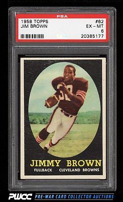 1958 Topps Football Jim Brown ROOKIE RC 62 PSA 6 EXMT PWCC