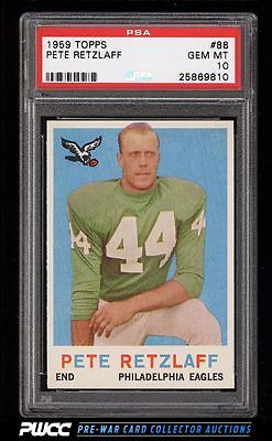 1959 Topps Football Pete Retzlaff 88 PSA 10 GEM MINT PWCC