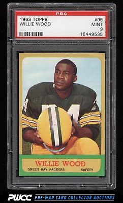 1963 Topps Football Willie Wood ROOKIE RC 95 PSA 9 MINT PWCC