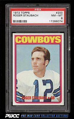 1972 Topps Football Roger Staubach ROOKIE RC 200 PSA 8 NMMT PWCC